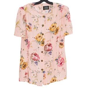 More Jazz Top Vintage Boho Cottage Feminine Romantic Retro Garden Floral 18 GX